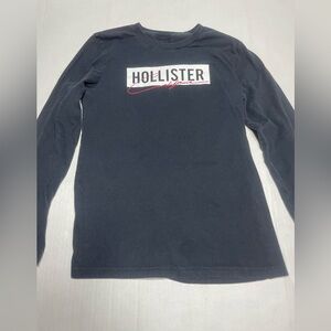 Y2k  Hollister California Black & Gray Longsleeve Shirt Size Small Unisex